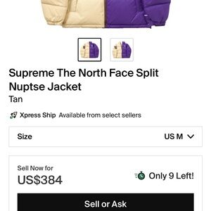 Supreme The North Face Split Nuptse Jacket